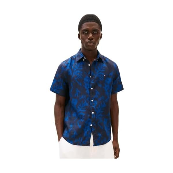 Men's Short Sleeve Casual Linen Button Down Shirts in Regular Fit