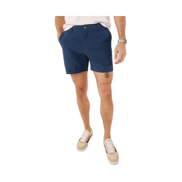 Everywear Men’s Shorts – Mens Shorts Casual 6in Inseam, Elastic Waist, Water-Resistant, Zipper Pocket